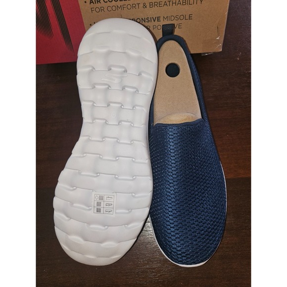 Skechers Women's Go Walk Joy Vela Hands Free Slip-ins Blue Sneaker 8.5 Wide NIB - Picture 3 of 9